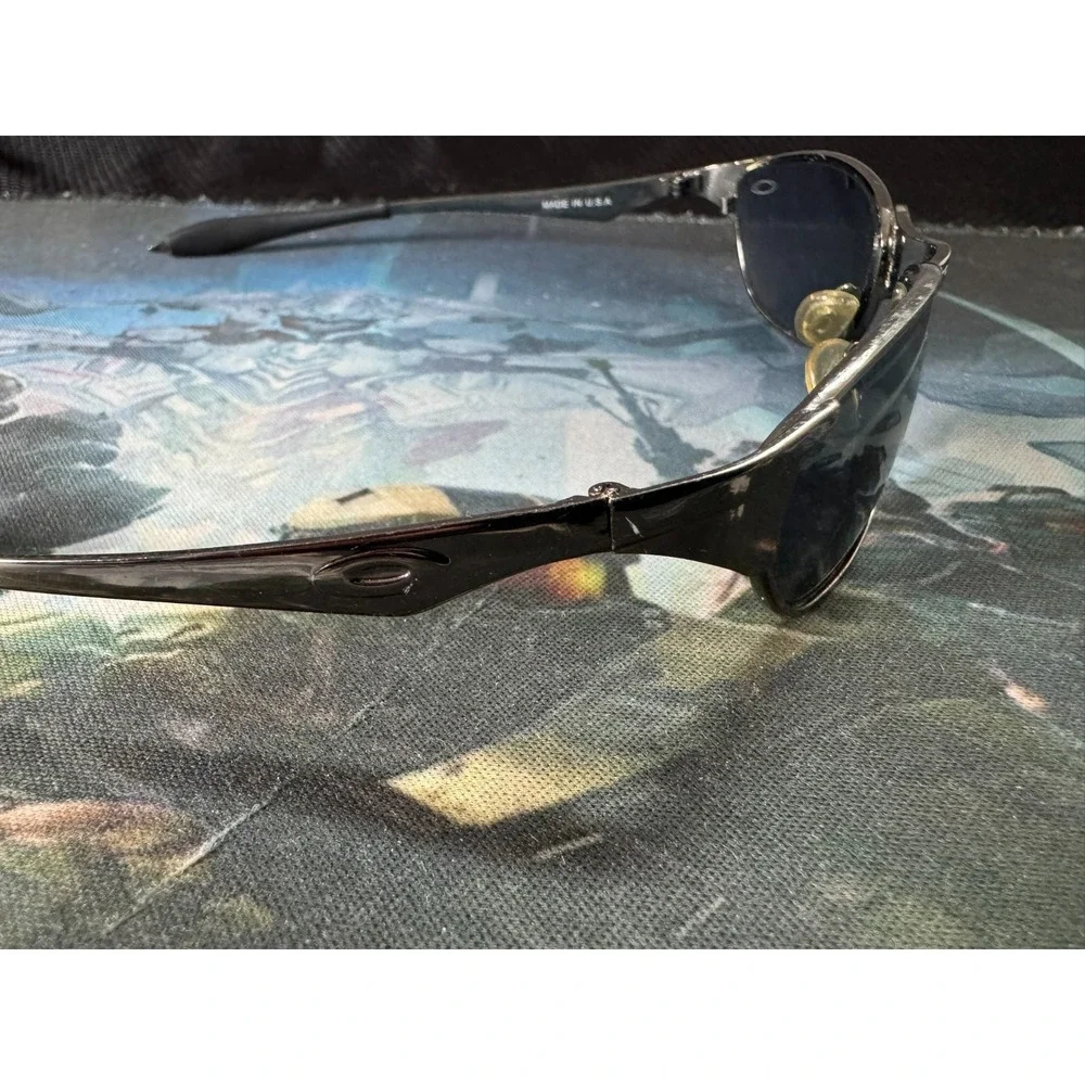 Vintage Oakley Wiretap 1.0 Men's Dark Blue Oval Lenses Sunglasses Frame Only